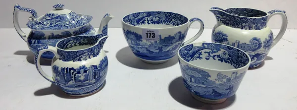 A Spode Italian blue and white part dinner service (qty).    S7T