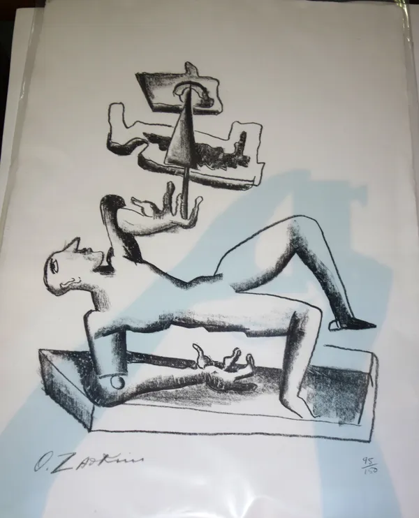 Ossip Zadkine (1890-1967), Acrobat 1964, lithograph, signed and numbered 95/150, unframed, 80cm x 57cm.   CAB