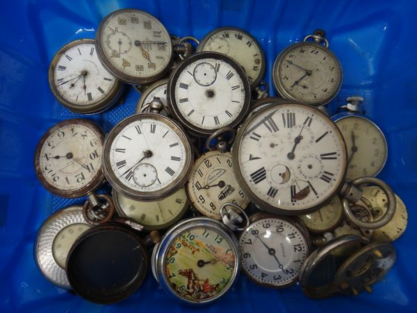 Two silver cased, key wind, openfaced gentlemen's pocket watches, both Chester 1899, a base metal cased Goliath calendar watch, a keyless wind, openfa