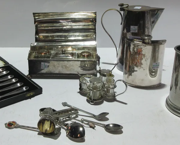 Silver plated wares, including; lidded tureens, trophy cups, egg cups, condiments and sundry, (qty). S9M
