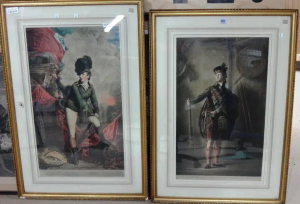 A group of five mezzotints of military portraits including Frederick Howard after Reynolds; HRH Prince Regent after J Singleton Copley; Louis Phillipe