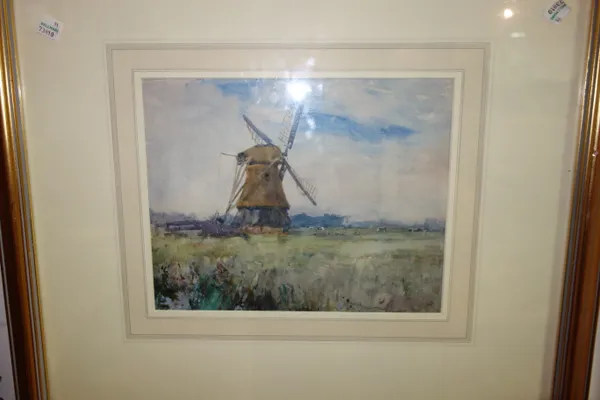 George Owen Wynne Apperley (1884-1960), A Kentish Windmill, watercolour, 23cm x 28cm.   J1