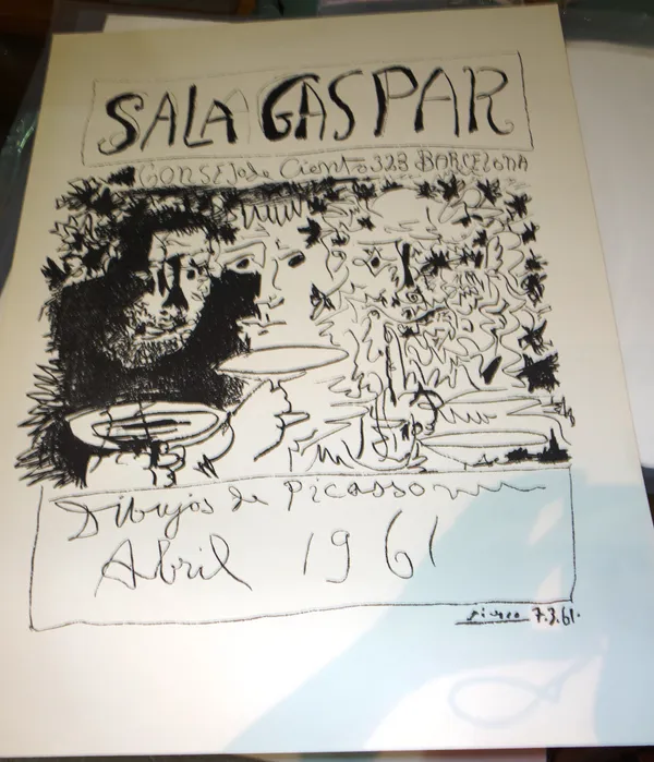 After Picasso, Sala Gaspar, poster, unframed, 90cm x 65cm.    CAB