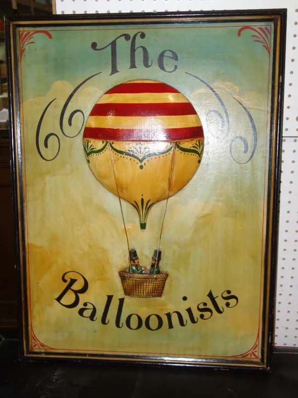 20th century School, The Balloonists, relief panel, 76cm x 56cm.  A6