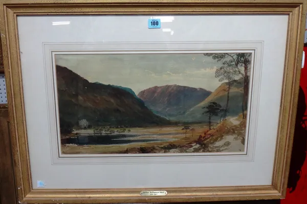 William Collingwood Smith (1815-1887), Loch landscape, watercolour, 26cm x 50cm. H1
