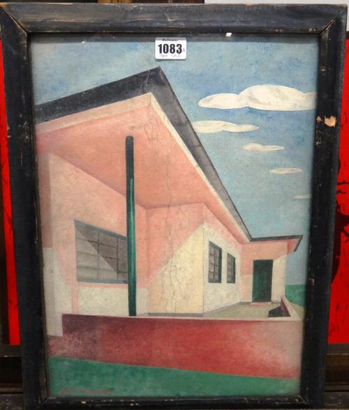 Annie M. Anderson (20th century), Post War Peace, watercolour and gouache, signed, 42cm x 30cm.