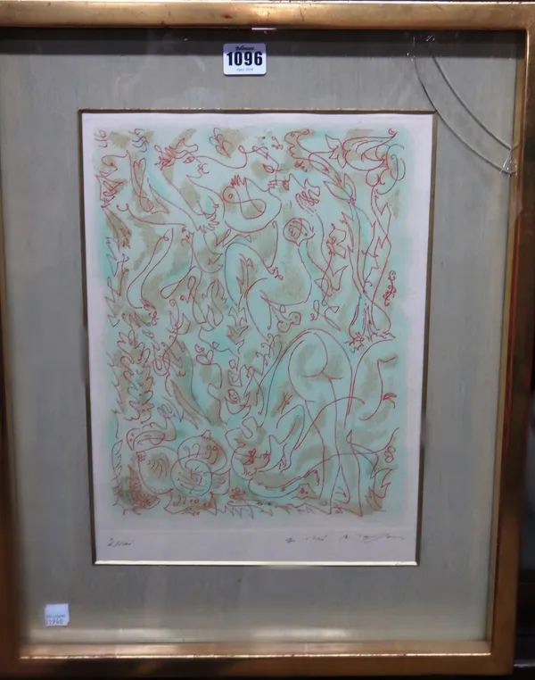 Andre Masson (1896-1987), Untitled, colour lithograph, signed, 33cm x 25cm. DDS