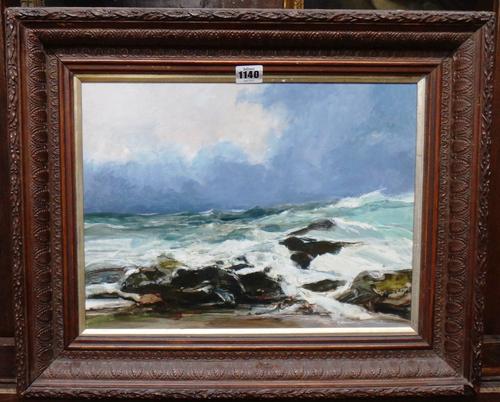 Paul Gaisford (b.1941), The sea, oil on board, signed on reverse, 29cm x 40cm. DDS