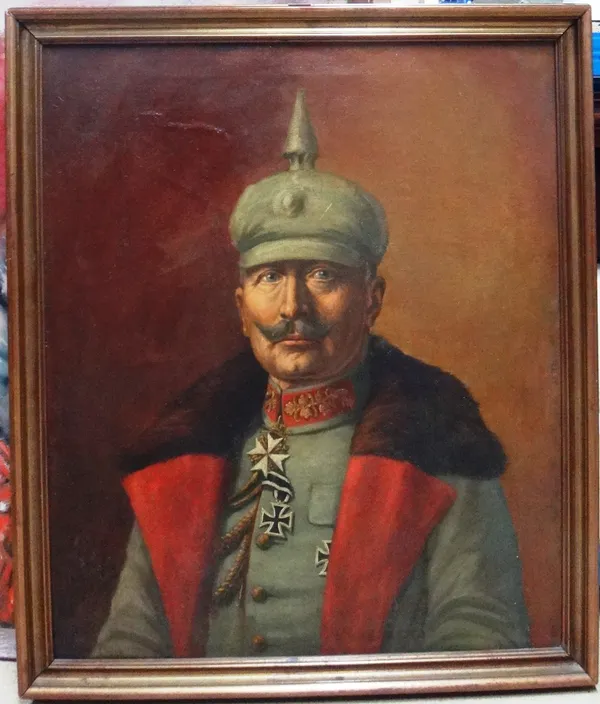 German School (19th/20th century), Portrait of an officer in Imperial German uniform, oil on canvas, 82cm x 68cm.
