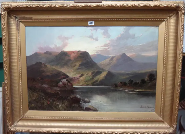 Arthur Needham (19th/20th century), Loch landscape, oil on canvas, signed, 50cm x 75cm.