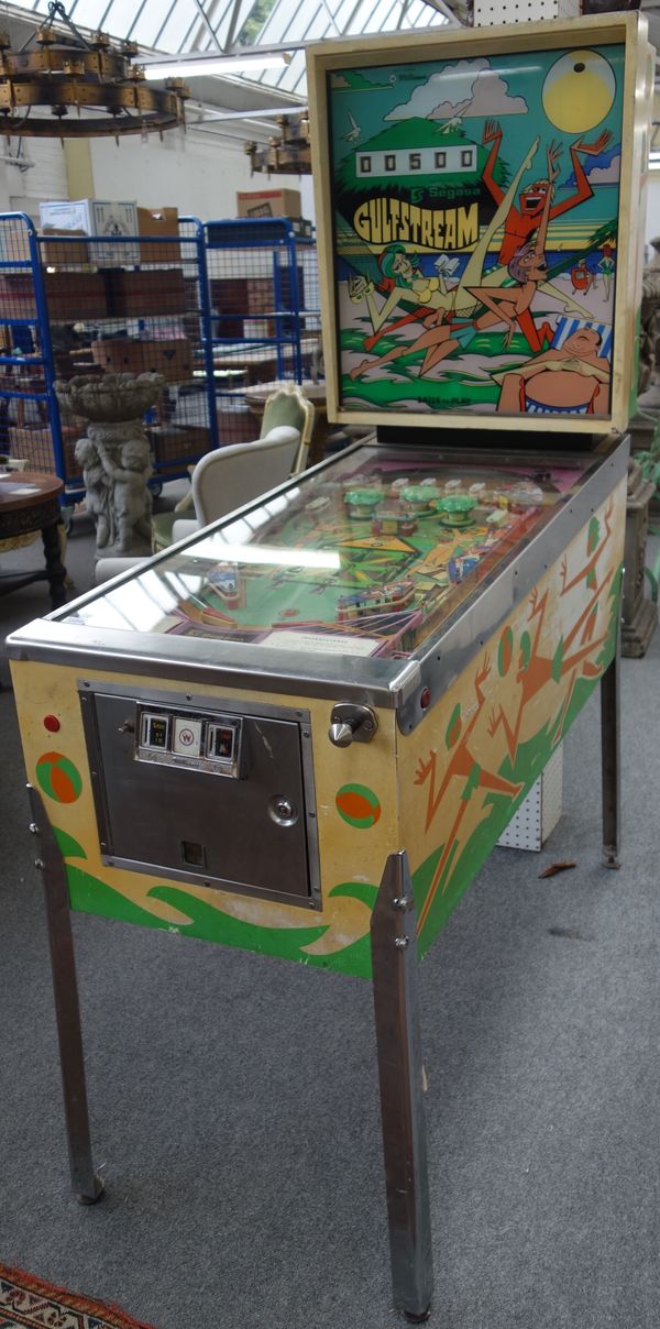 A Williams 'Segasa' vintage pinball machine, 180cm high.  Illustrated