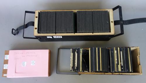 A quantity of three inch magic lantern glass slides, depicting people and places in Bali (approximately 80), together with further similar South East