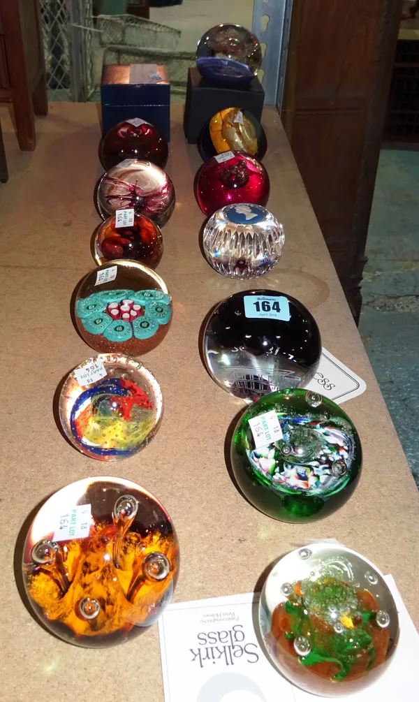 A quantity of 20th century mixed paperweights, including Caithness, Murano and others, (qty).  S2M