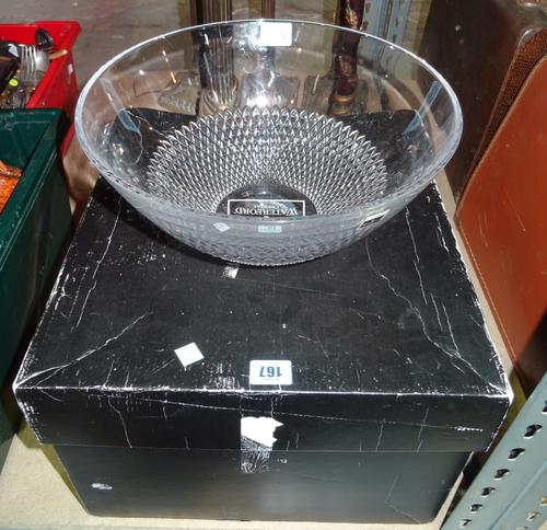 A modern Waterford crystal bowl designed by  John Rocha, boxed. 31cm wide   S2B