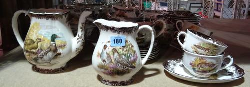 A Royal Worcester part dinner and tea service from The Game series, (qty).  S2T