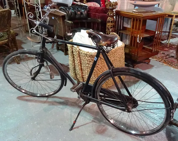 A 20th century Pashley bike, painted black. B7