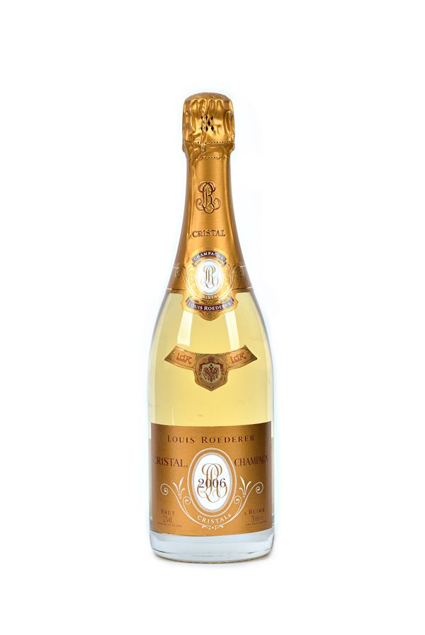 One bottle of 2006 Louis Roederer 'Cristal' champagne.  Illustrated
