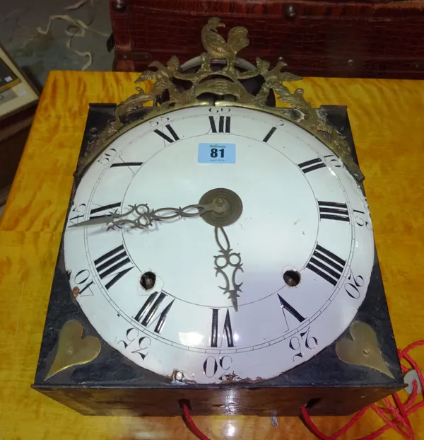 A 19th century Continental eight day wall clock.  H2