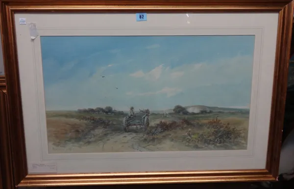 Harrison Smyth (19th century), The road to the Quarry, watercolour, signed, 37cm x 65cm.  I1