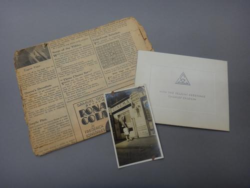 CHARLIE CHAPLIN & FRIENDS - an album of approx. 133 photos. & theatrical postcards, compiled by Jimmy Russell, friend & fellow actor with the Fred Kar