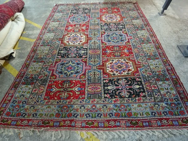 A Turkish garden carpet, 192cm wide x 280cm long.  H4