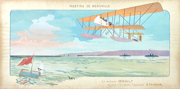 AVIATION  - 5 coloured lithographs (some hand-finishing) by Ernesy Montaut; 45 x 90cms. 1909 - 1913.  *  4 signed as 'GAMY', as often by this French p