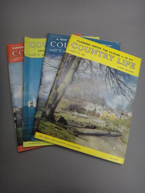 COUNTRY LIFE - weekly journal, various issues 1953 - 1969; illus. throughout & num. adverts., approx. 180 in all;  complete for 1968.