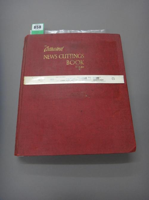 H.G. WELLS - "Things to Come".  an album compiled by Norman H. Partridge; script details (some original), photos. taken on set, cuttings & a few lette