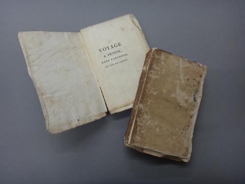 TANCOIGNE (J.M.)  Voyage a Smyrne, dans l'Archipel et l'Isle de Candie  . . .  First Edition, 2 vols. hand-coloured folded frontispieces, half titles,