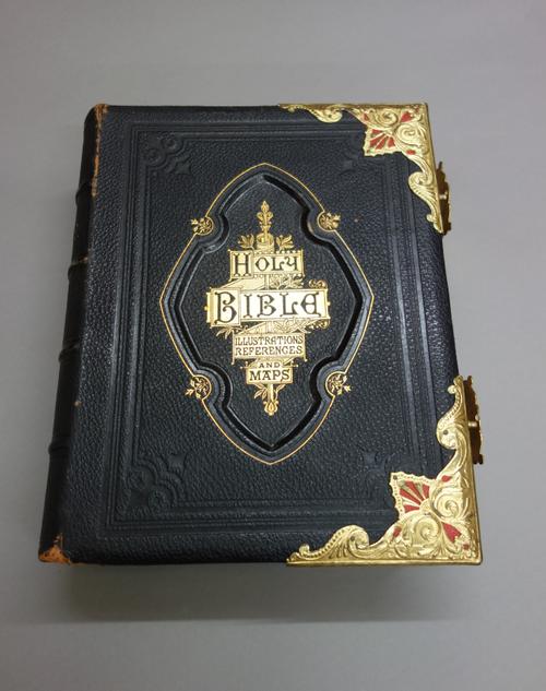 The HOLY BIBLE, with the Commentaries of Scott and Henry  . . .  edited by the late Rev. John Eadie  . . .  colour printed & other plates; contemp. bl