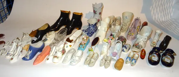A quantity of ceramic models of shoes to include, Dresden, Minton, Senna and sundry. (qty)  S3M