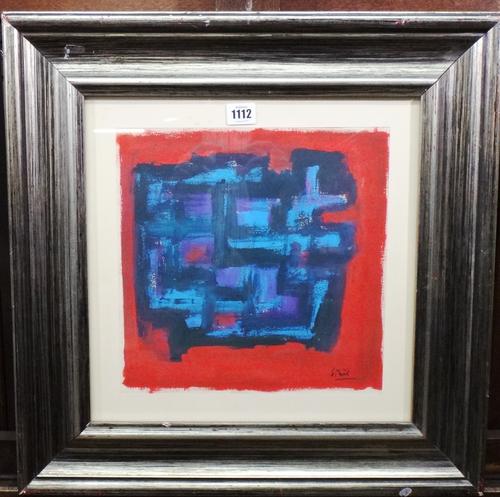 Follower of Nicholas de Stael, Untitled, gouache, bears a signature, 30cm x 30cm.