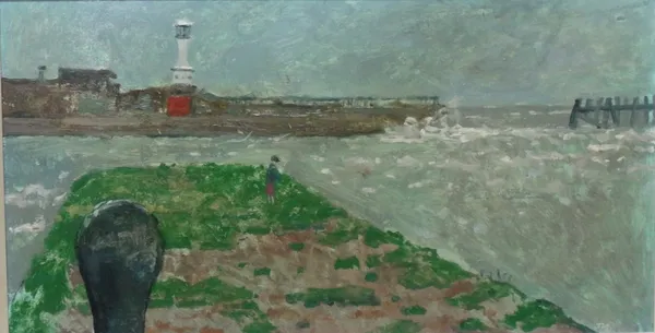 Jack Millar (1921-2006), Maryport, Cumbria, oil on board, signed and inscribed on reverse, 18cm x 34cm. DDS