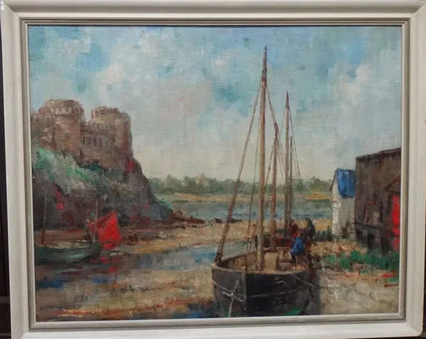 William Arthur Carrick (1879-1964), Low tide, oil on canvasboard, signed, 39cm x 49cm.  H1