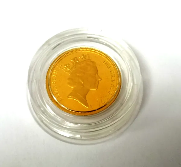 An Elizabeth II proof half sovereign 1997.