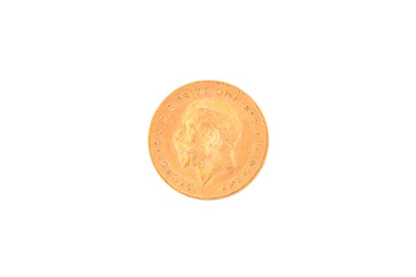 A George V half sovereign 1911. Illustrated