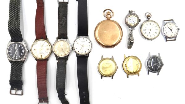 A CWC M.O.D issue gentleman's wristwatch, seven further gentlemen's wristwatches, including; Oriosa, Smith's Empire and Sekonda, a Medana lady's wrist