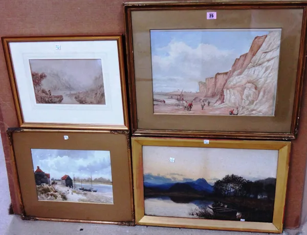 A group of four 19th century watercolours, of landscape and coastal subjects.(4)  L1