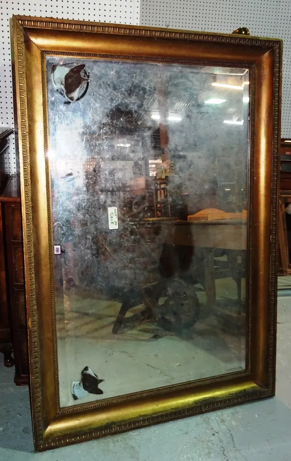 An early 20th century gilt framed rectangular mirror, 161cm wide x 109cm high.  MIRR