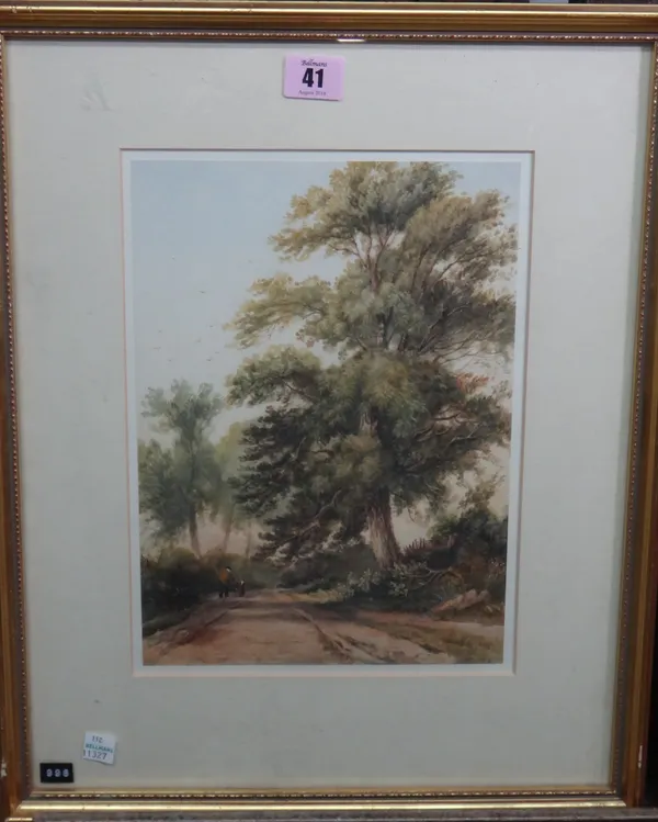 A group of five 19th century watercolours, including one attributed to Lionel Bicknell Constable, of landscapes and views including Swallow Falls, and