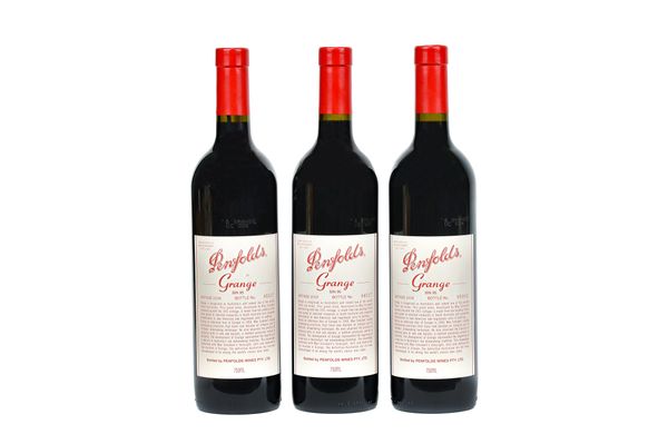Three bottles of 2006 vintage Penfolds Grange Bin 95 Shiraz, (3). Illustrated
