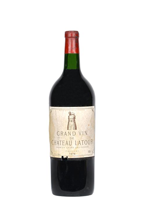 One magnum 1976 Chateau Latour Pauillac. Illustrated