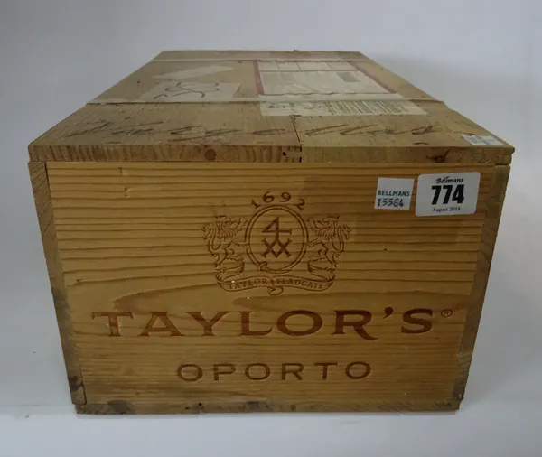 Six bottle of Taylors 1998 Quinta de Vargellas vintage port, cased.