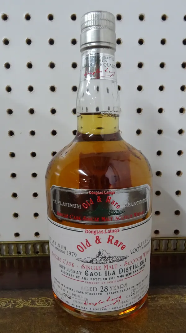 One bottle of Douglas Laing's 'Old & Rare' single malt scotch whisky distilled at Caol Ila, cased.