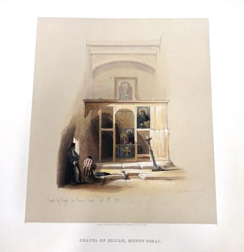 After David Roberts, Chapel of Elijah, Mount Sinai; Ruins of Erment, Ancient Hermontis, Upper Egypt; Lower Pool of Siloum; Summit of Mount Sinai; The