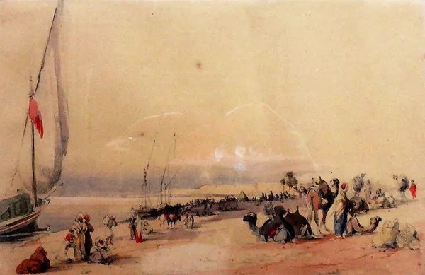 English School (19th century), View on the Nile, watercolour over pencil, inscribed and dated 1847 on reverse, 19cm x 28.5cm.