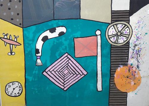 After Alan Davie (20th century), Untitled, colour screenprint, indistinctly signed and numbered 448/500, 56.5cm x 74cm.