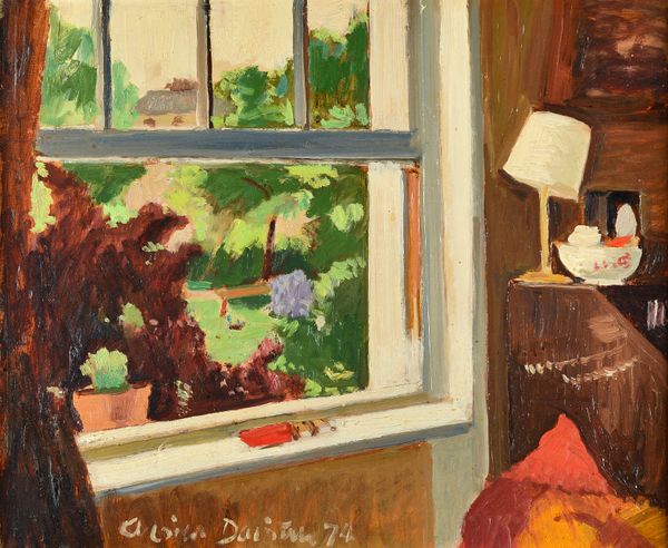 Adrian Maurice Daintrey (1902-1988), The open window, Little Venice, oil on board, signed, 50cm x 60cm.  DDS Illustrated.