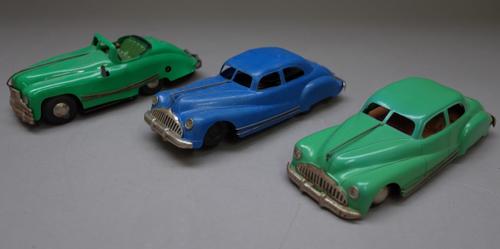 Two Triang Wizard Spot On cars, No 2 Series and a Triang Minic Sports car with four speeds and reverse, all boxed, (3).