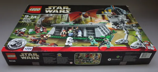 Star Wars Lego, circa 2005, two boxed sets, the contents still in sealed plastic bags comprising; The Battle of Endor and The Ewok Village, (set numbe